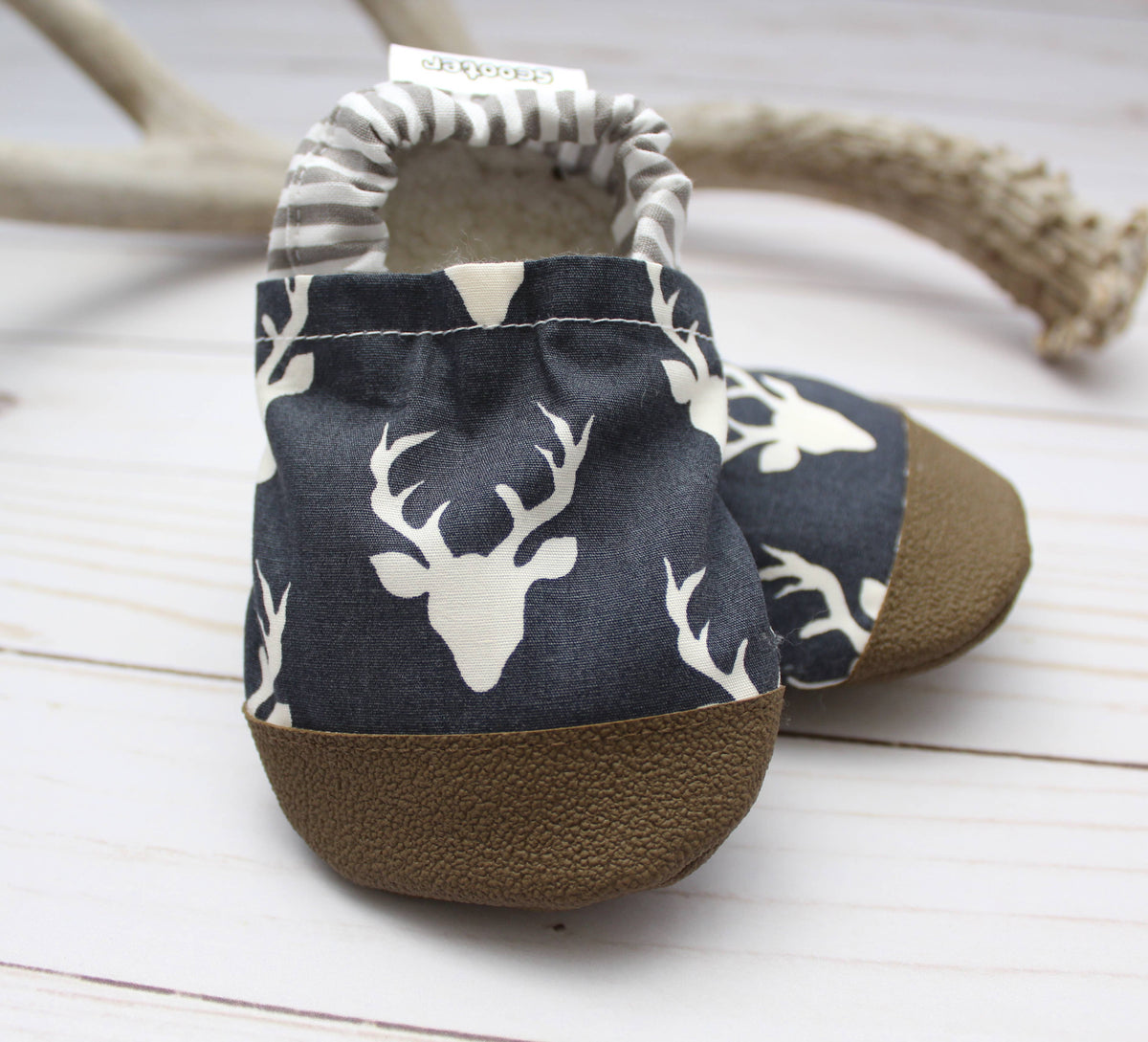 Navy Buck Baby Shoes