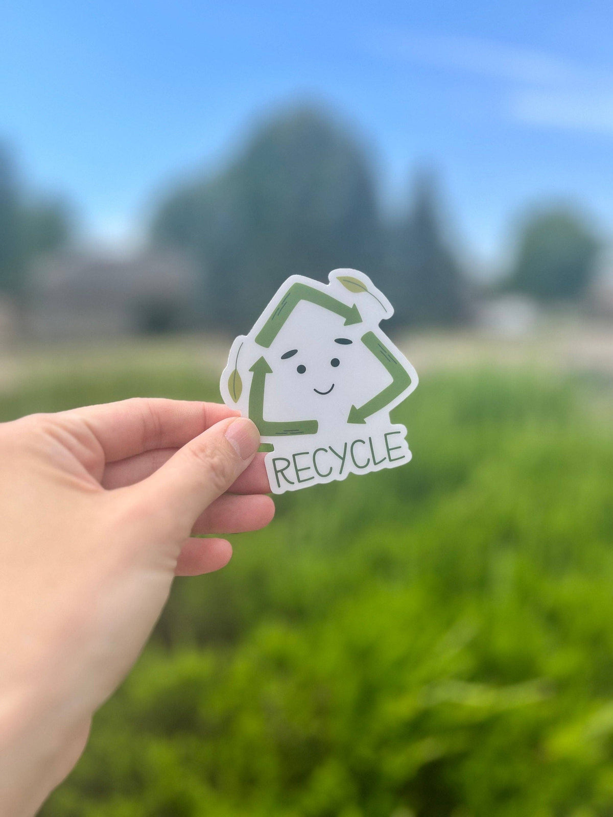 Smiley Recycle Sticker