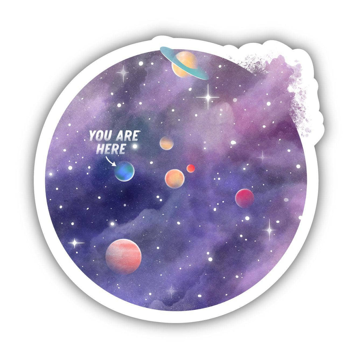 "You Are Here" Space Sticker