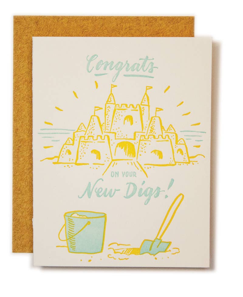 New Digs Sandcastle Card