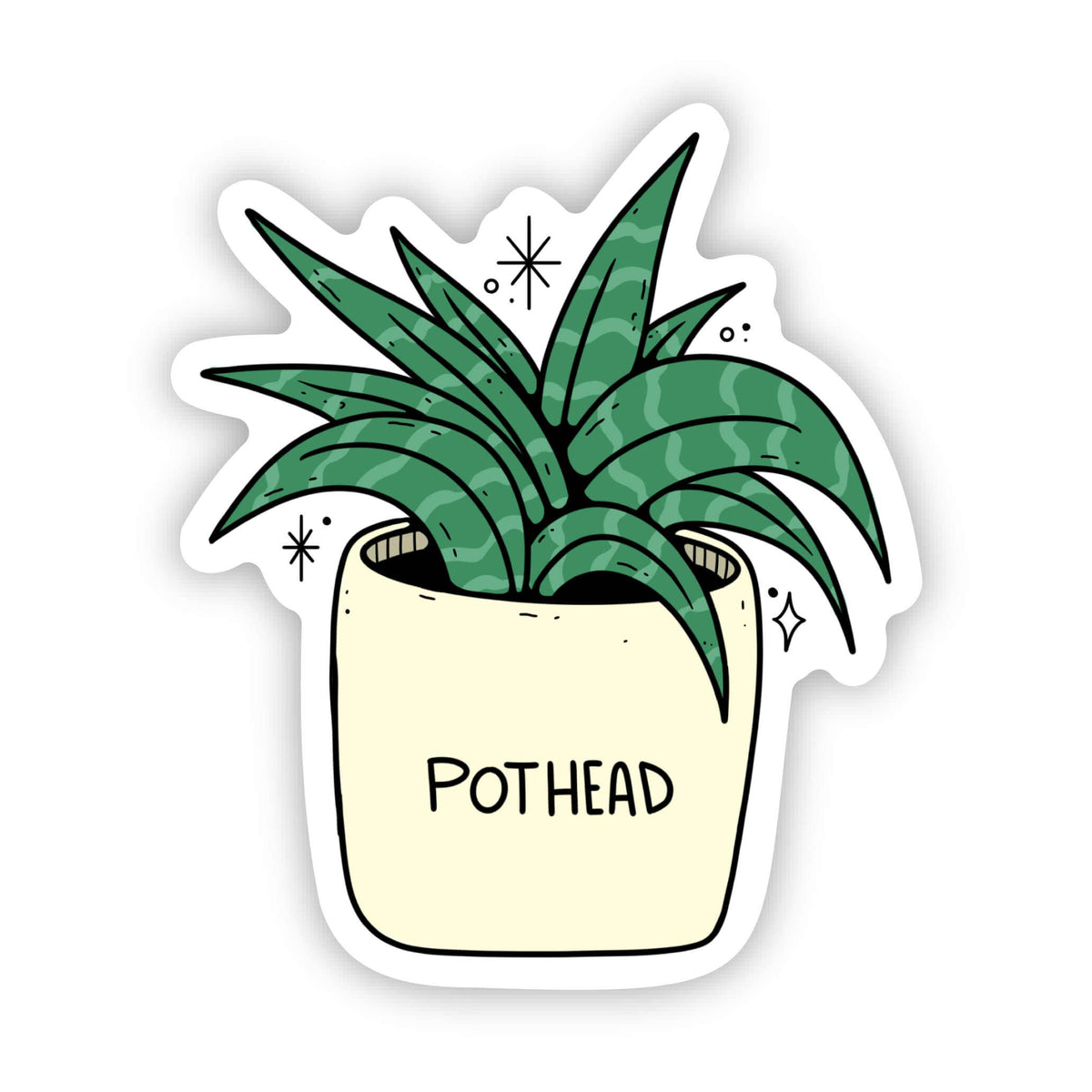 "Pothead" Plant Sticker