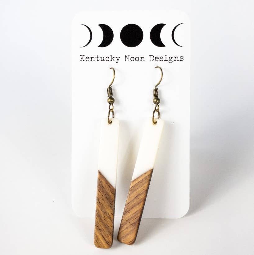 Wood & Resin Boho Earrings