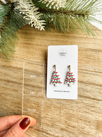 Christmas Tree Cake Dangles | Boho Christmas Earrings