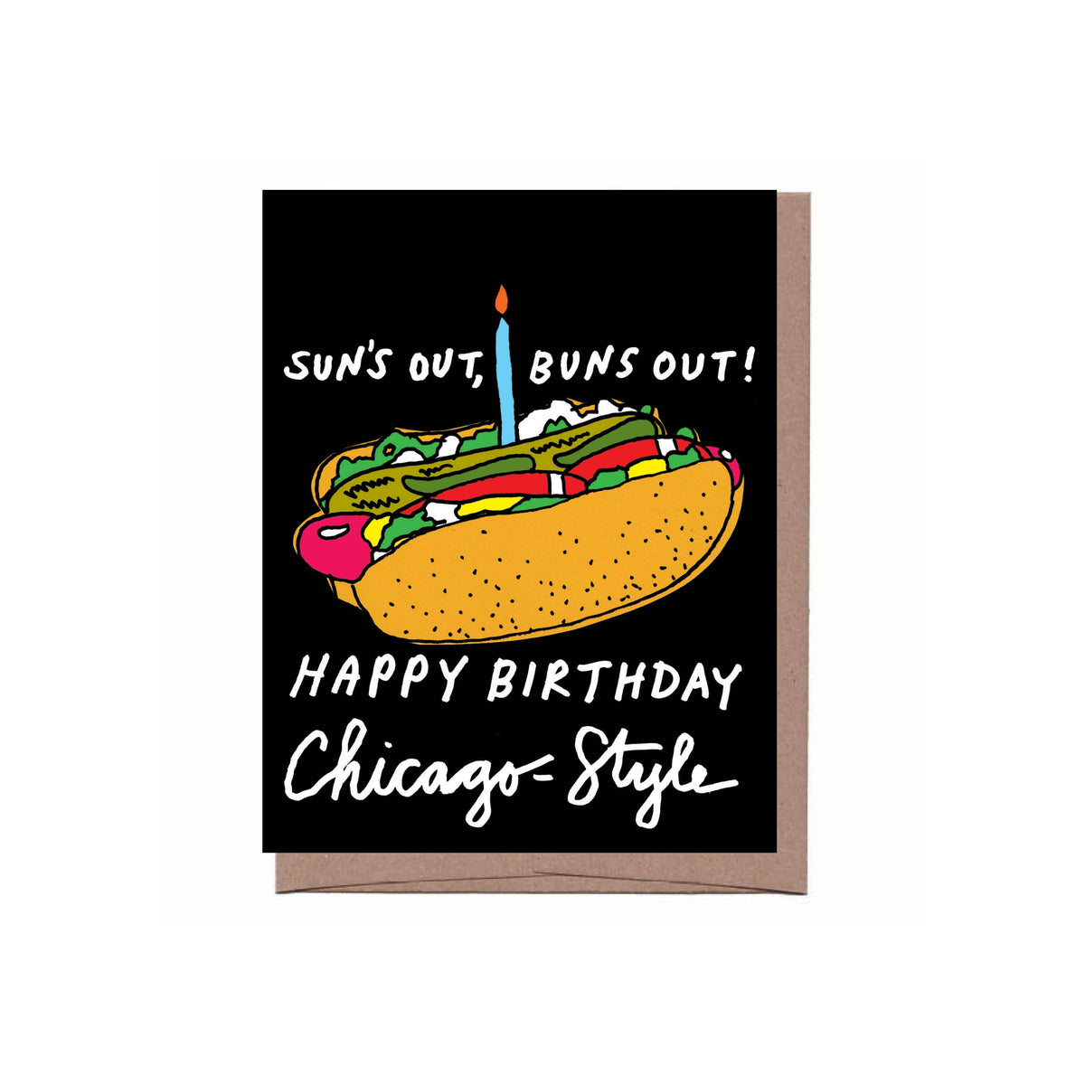 Buns Out Chicago Birthday Card