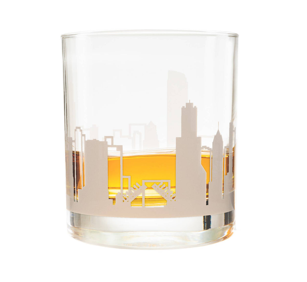 Chicago Etched Skyline Whiskey Glasses