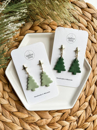 Christmas Tree with Star Studs | Boho Christmas Earrings