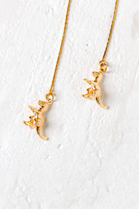 Dino-mite T Rex Earring -18K Gold Plated