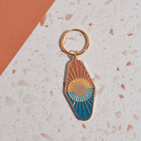 Sun And Sea Enamel Keychain