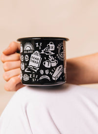 Dead Tired Enamel Coffee Mug