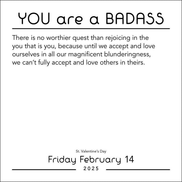 You Are a Badass 2025 Day-to-Day Calendar by Jen  Sincero