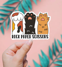 Cat Rock Paper Scissors Sticker