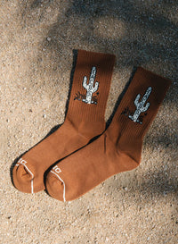 Cactus Taco Western Comfy Crew Socks