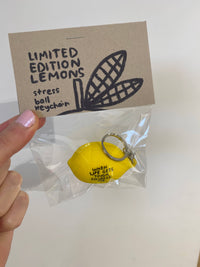 Lemon Stress Ball Keychain