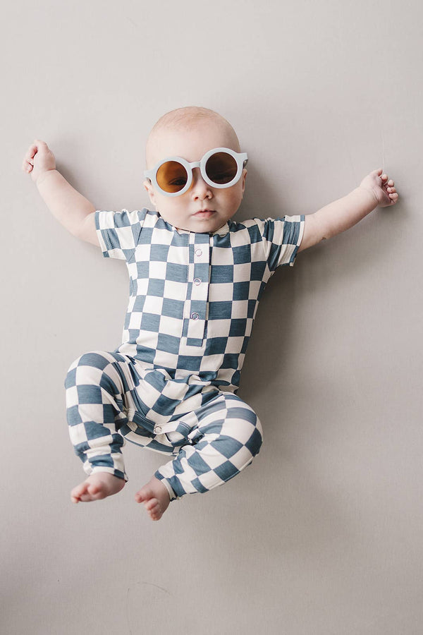 Bamboo Checkered Jumpsuit | Blue