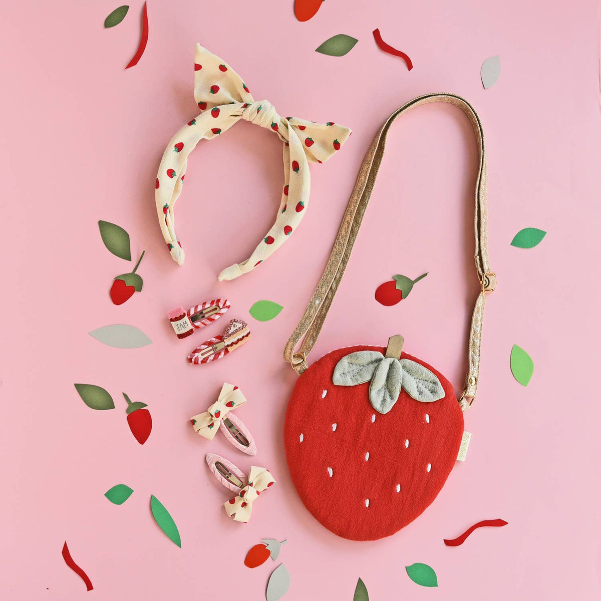 Strawberry Tie Headband