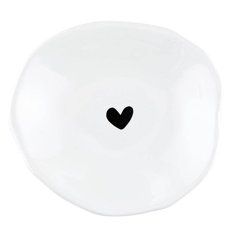 Ceramic Debossed Heart Dish