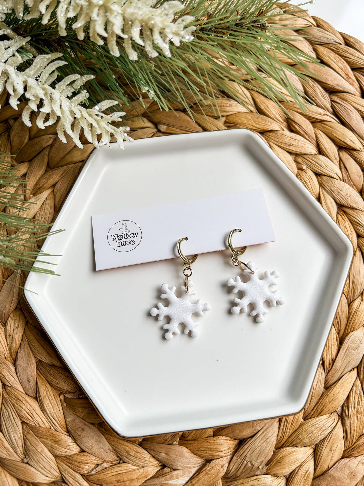 Snowflake Dangle | Boho Winter Earrings