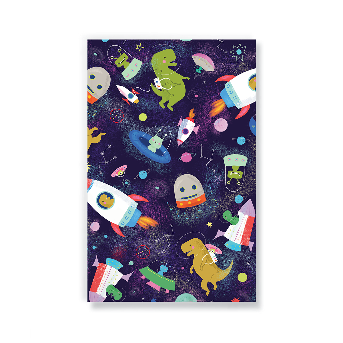 Space Dinos Classic Layflat Journal Notebook