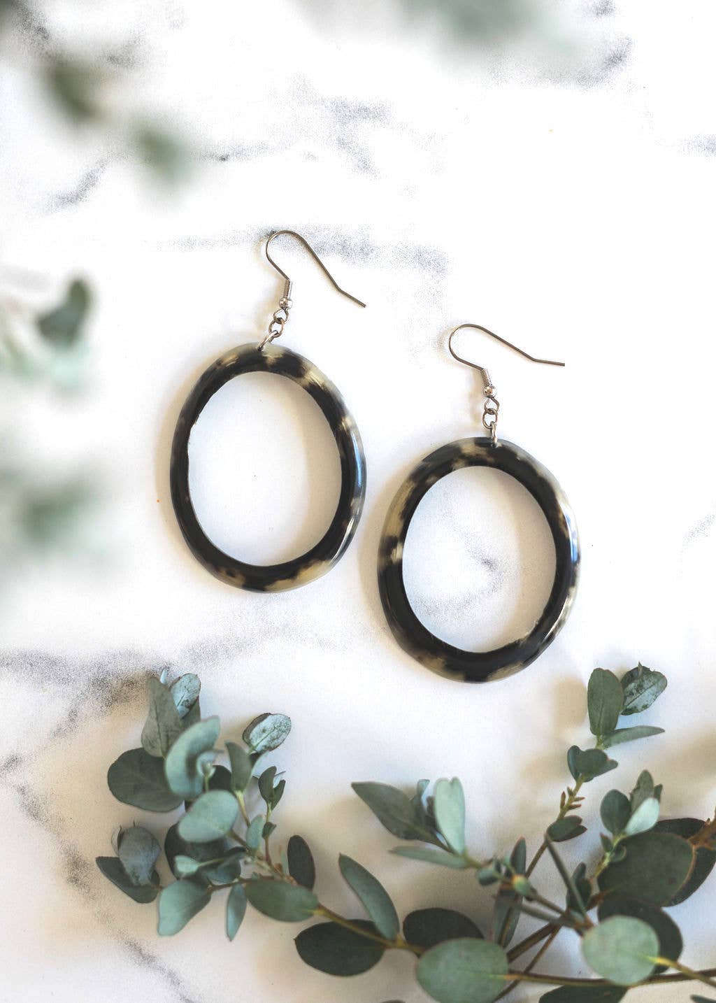 Horn Hoop Earrings