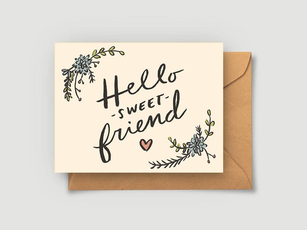 Hello Sweet Friend Greeting Card