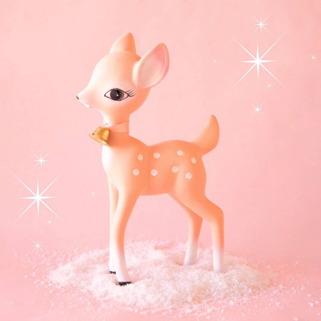 Retro Deer Figurine - Peach