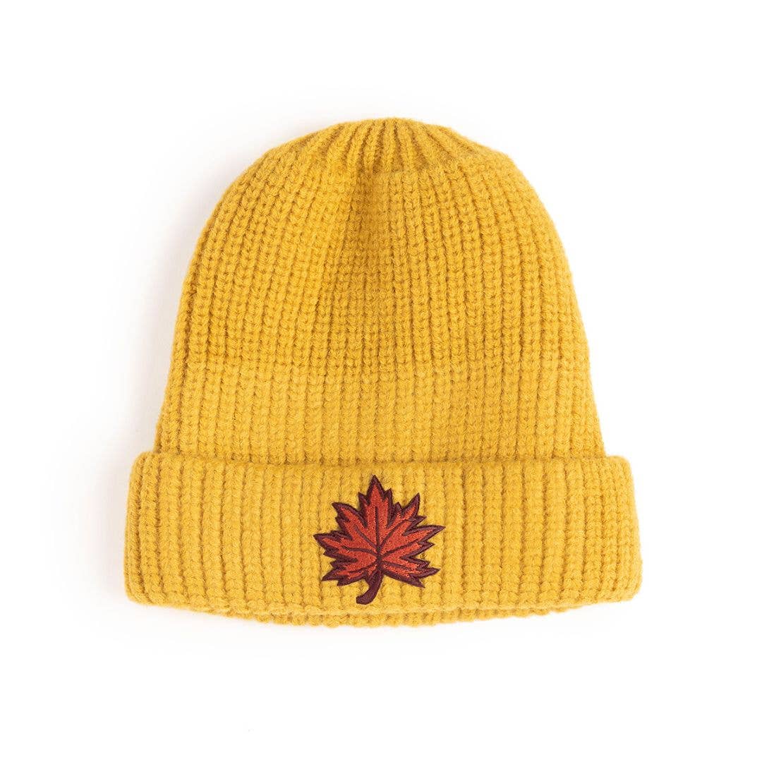 Fall Leaf Beanie - Kids Autumn Beanie