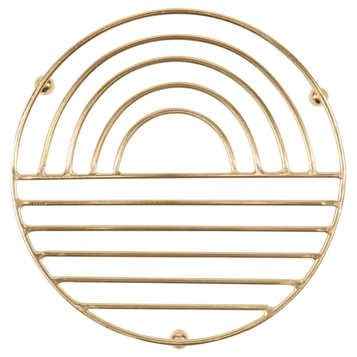 Gold Sunup Metal Trivet