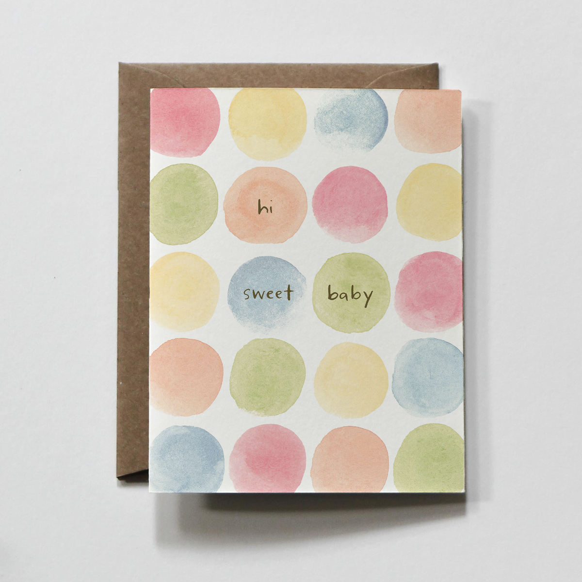 Hi Sweet | Colorful New Baby Greeting Card for Parents