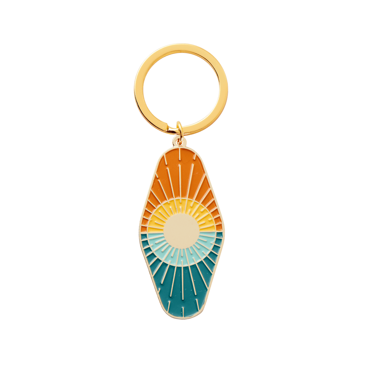 Sun And Sea Enamel Keychain