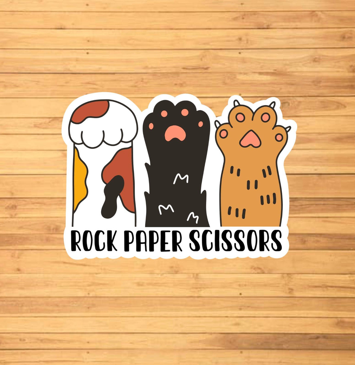 Cat Rock Paper Scissors Sticker