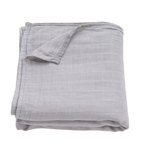 Bamboo Muslin Swaddle Blanket (Light Grey)