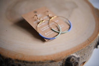 Seed Bead Hoop Earrings