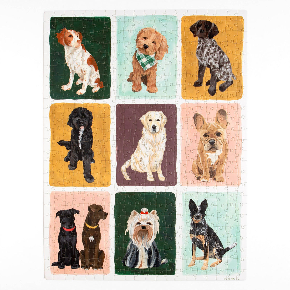 Furry Friends Dogs Grid - 500 Piece Jigsaw Puzzle