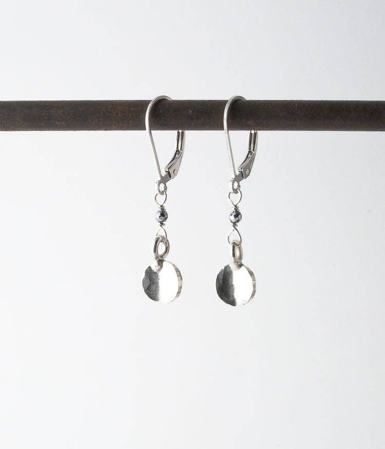 Fine Silver Hammered Earrings