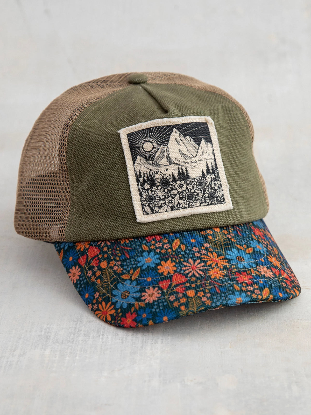 Canvas Trucker Hat - Mountains