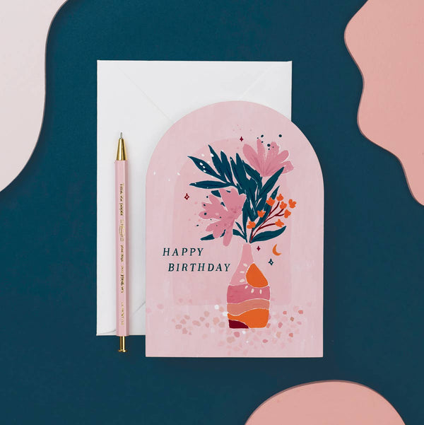 Vase Birthday Card