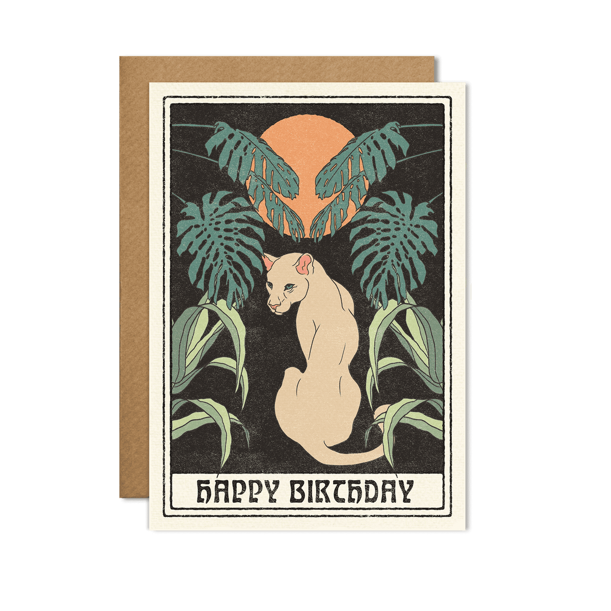 Wild Cat Happy Birthday Card