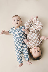 Bamboo Checkered Jumpsuit | Latte