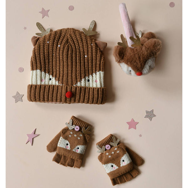 Little Reindeer Knitted Gloves 3-6 Years