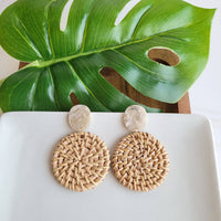 Dominica Earrings - Dark Rattan // Spring, Summer, Resort