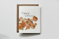 Peonies | Floral Watercolor Happy Birthday Greeting Card