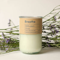 BREATHE, Mental Health, Lavender Candle