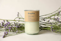 BREATHE, Mental Health, Lavender Candle