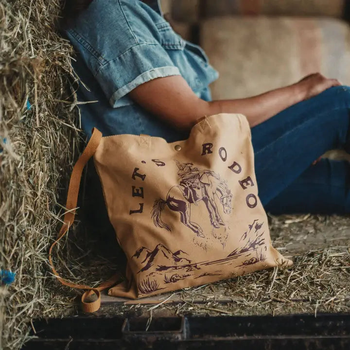 Let's Rodeo Canvas Tote Bag