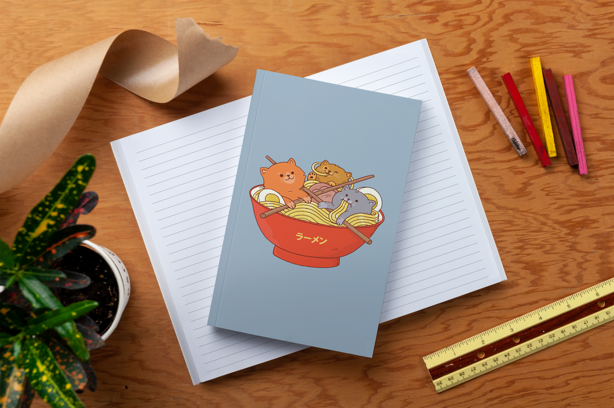 Ramen and Cats Classic Layflat Journal Notebook