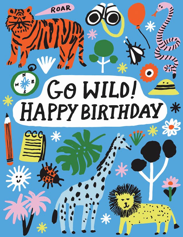 Go Wild Safari Birthday Card