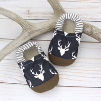 Navy Buck Baby Shoes