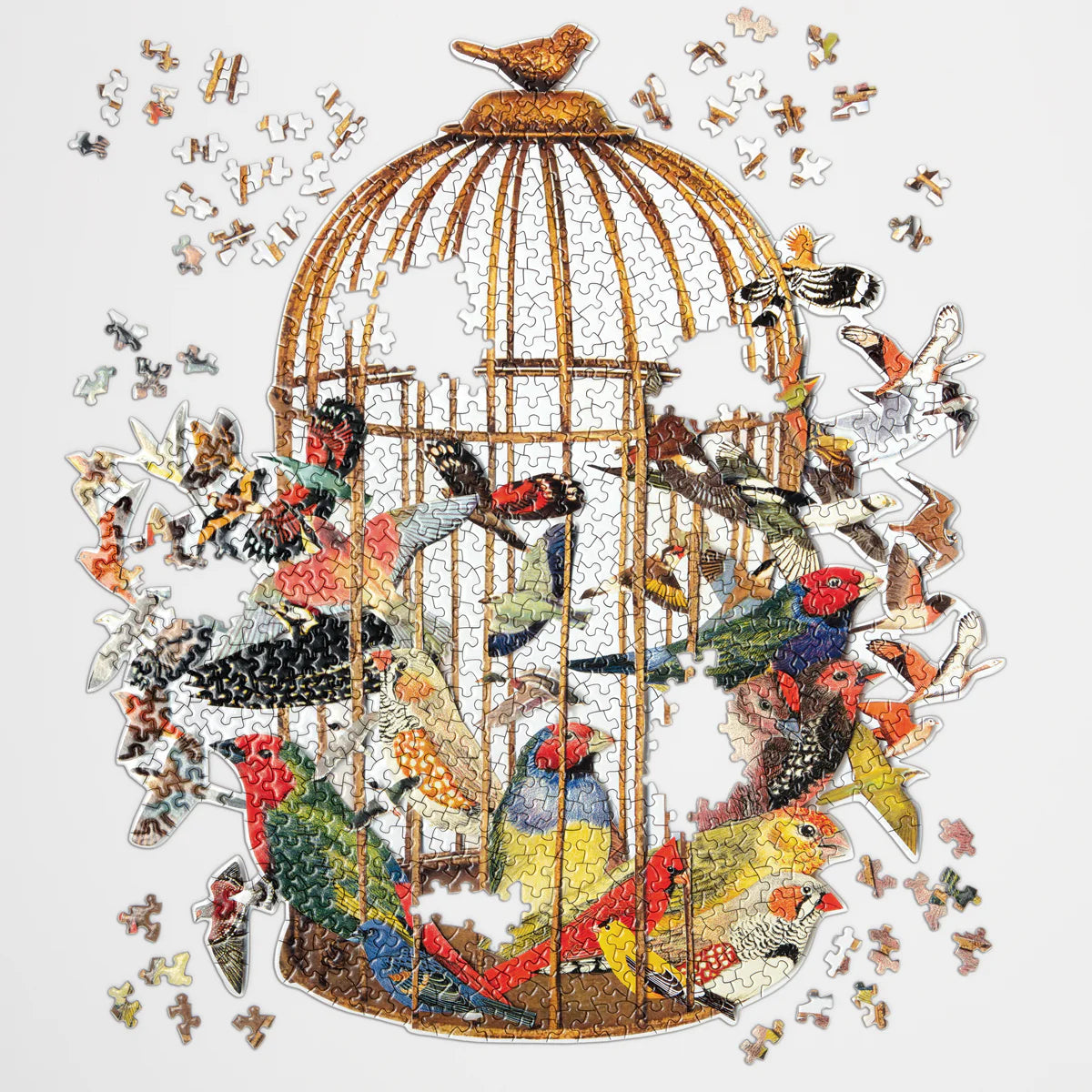 Bouquet of Birds 750 Piece Shaped Jigsaw Puzzle