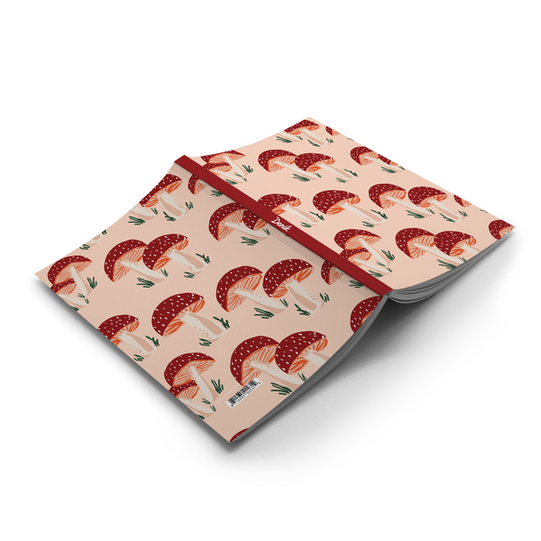 Peach Mushrooms Classic Layflat Journal Notebook