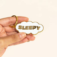 Sleepy Cloud Keychain